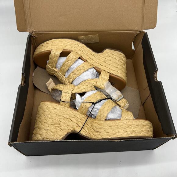 a.n.a Womens Merlin Wedge Sandals Brown Natural Size 7.5M - Picture 13 of 15